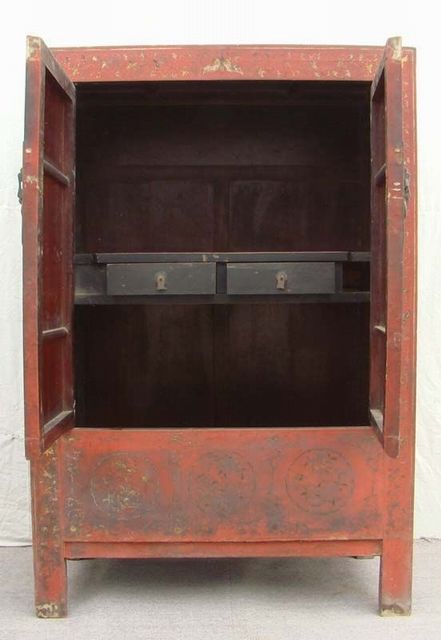 红描金大柜工厂|Red & gilt big cabinet