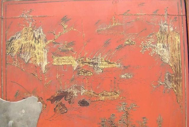 红描金大柜工厂|Red & gilt big cabinet