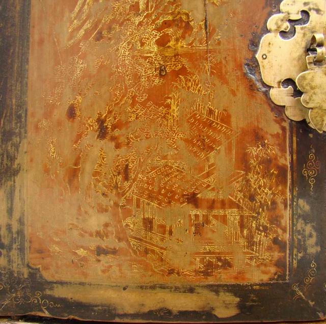 描金书箱|dold gilt trunk